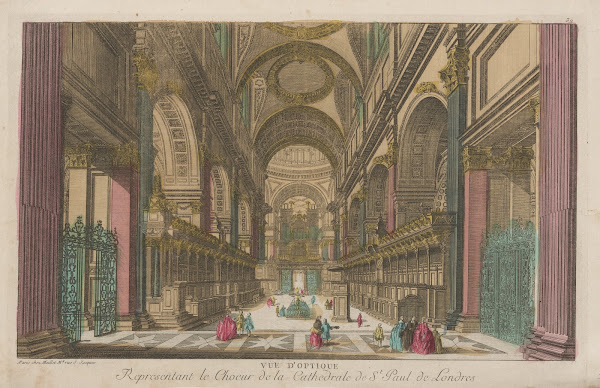 Optical View representing the choir of St Pauls Cathedral in London 1750
