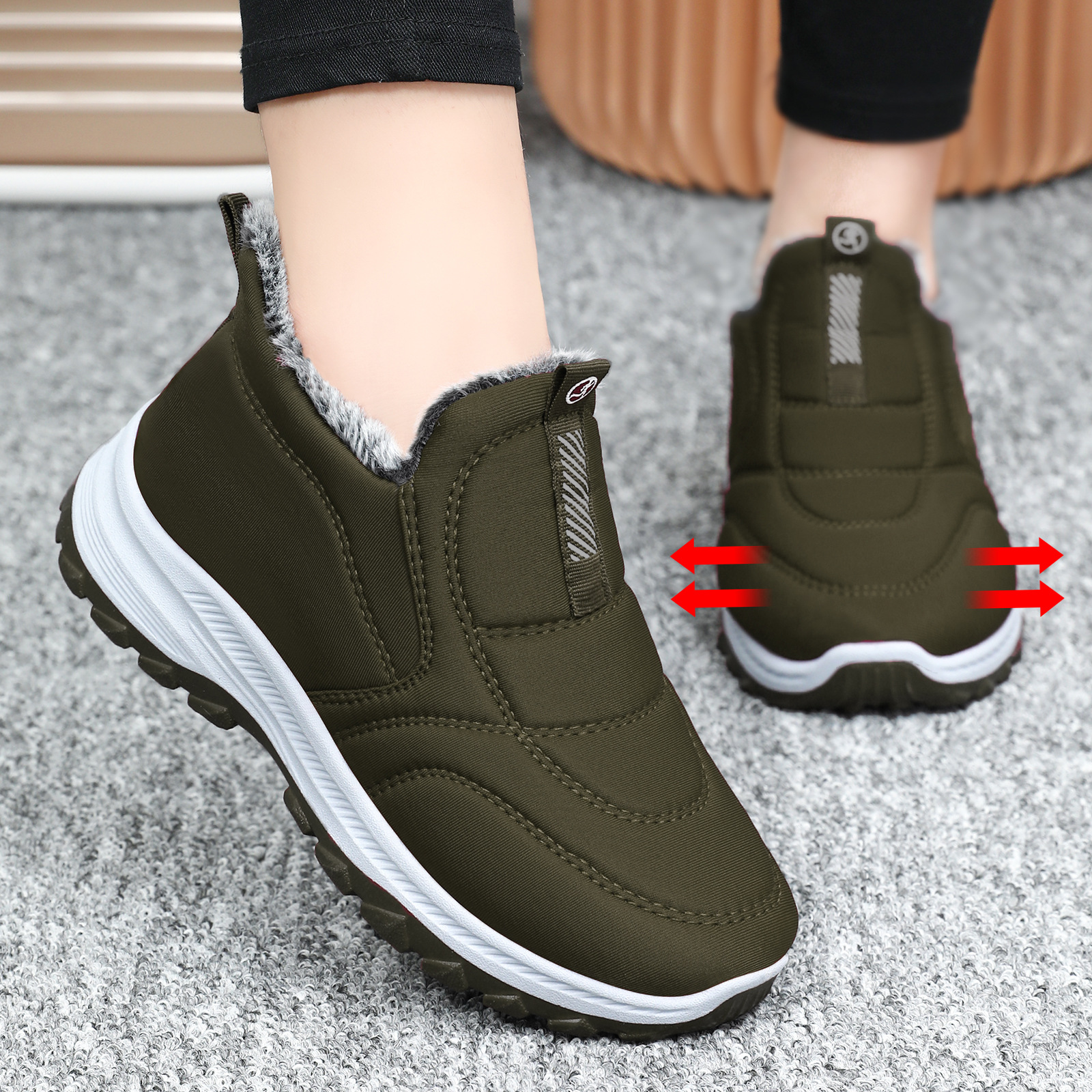 Insulated winter boots for men and women, non-slip