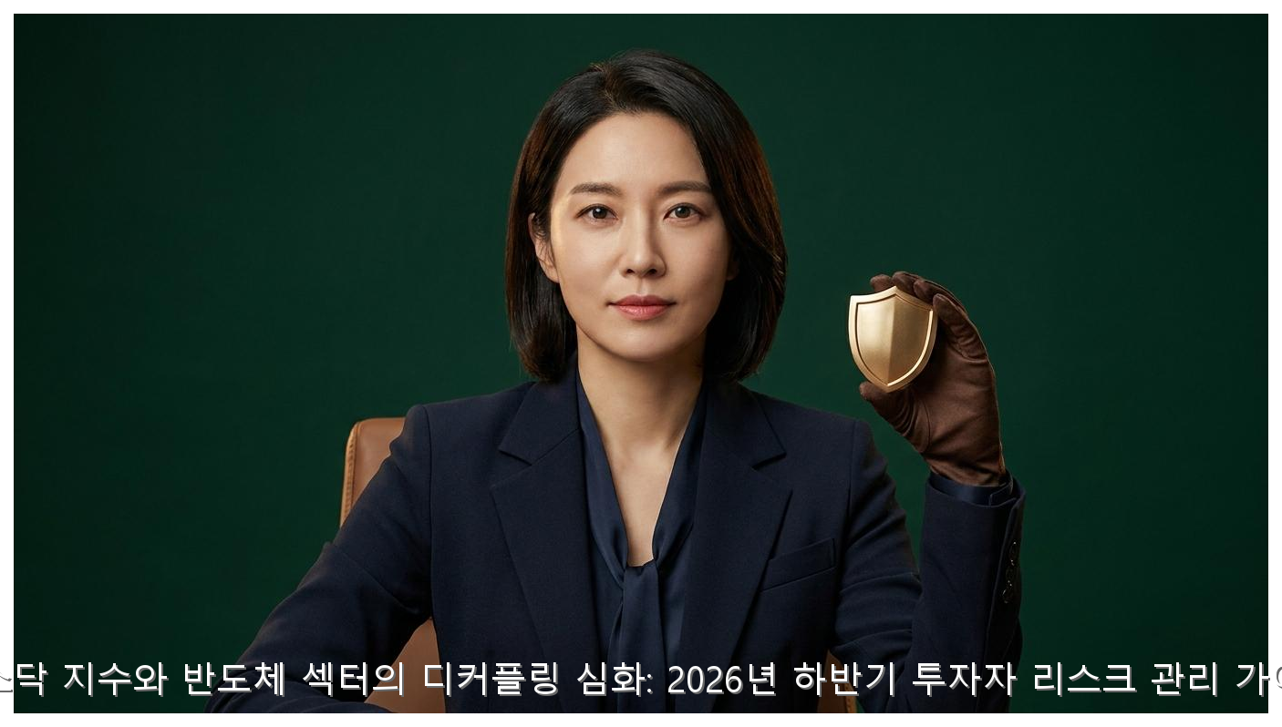 나스닥 지수와 반도체 섹터의 디커플링 심화: 2026년 하반기 투자자 리스크 관리 가이드 핵심 안내 및 분석 인포그래픽 (6)