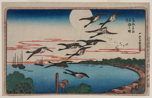 Full Moon over Takanawa from the series Famous Places in the Eastern Capital c 1