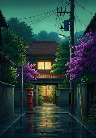 Rainy Japanese Alley