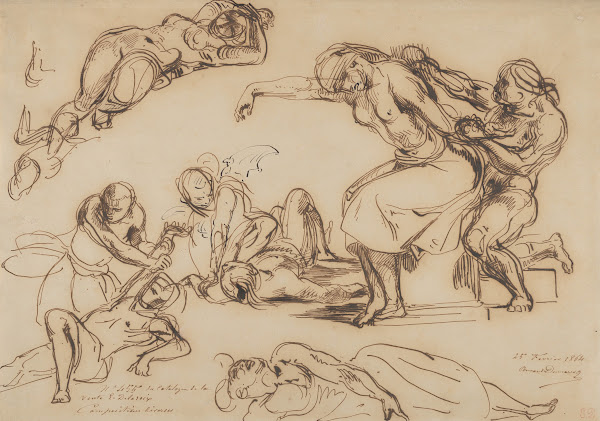 Figure Studies for the Salon du Roi Palais Bourbon 183335