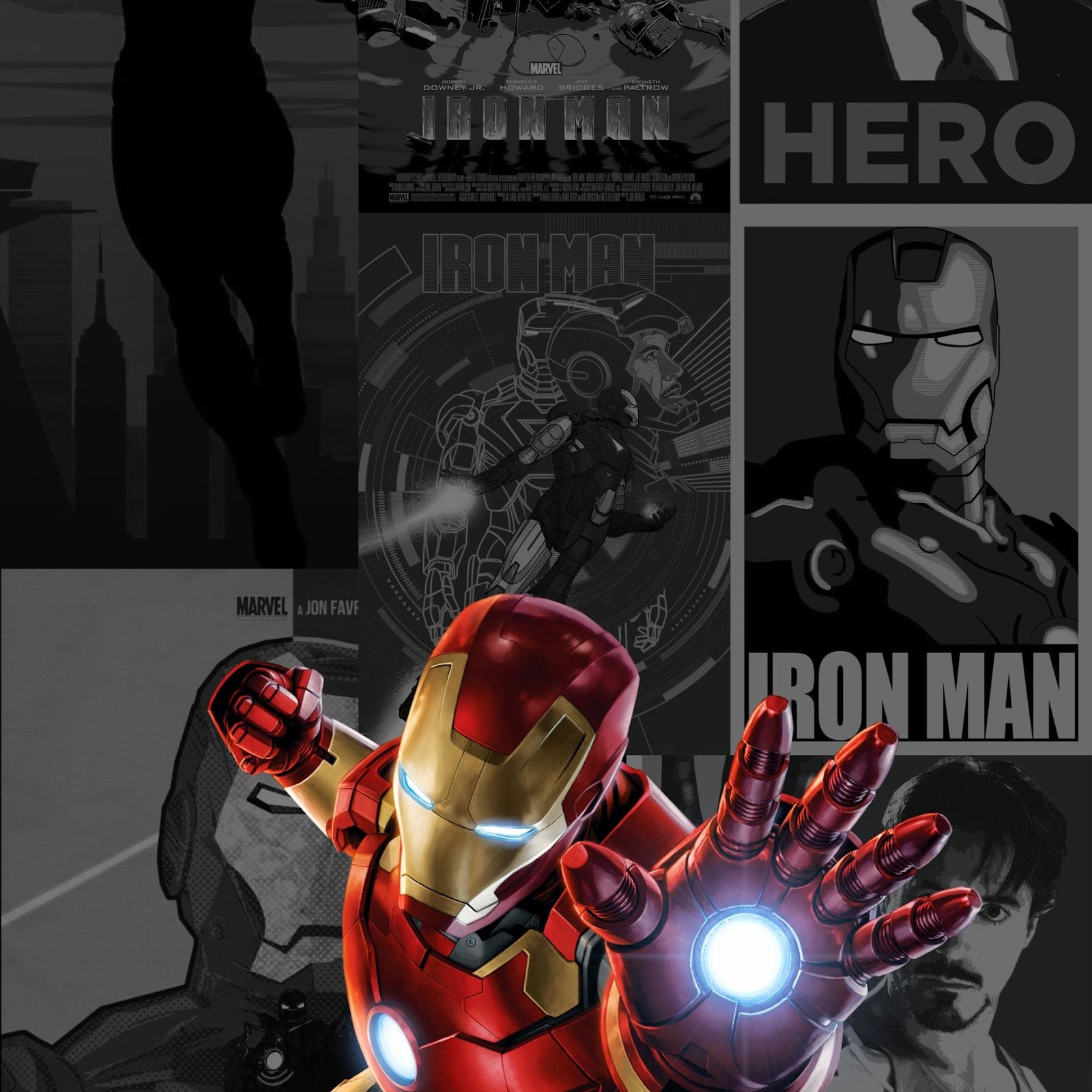 Download Iron Man Superhero Movie Collage 2K iPhone
