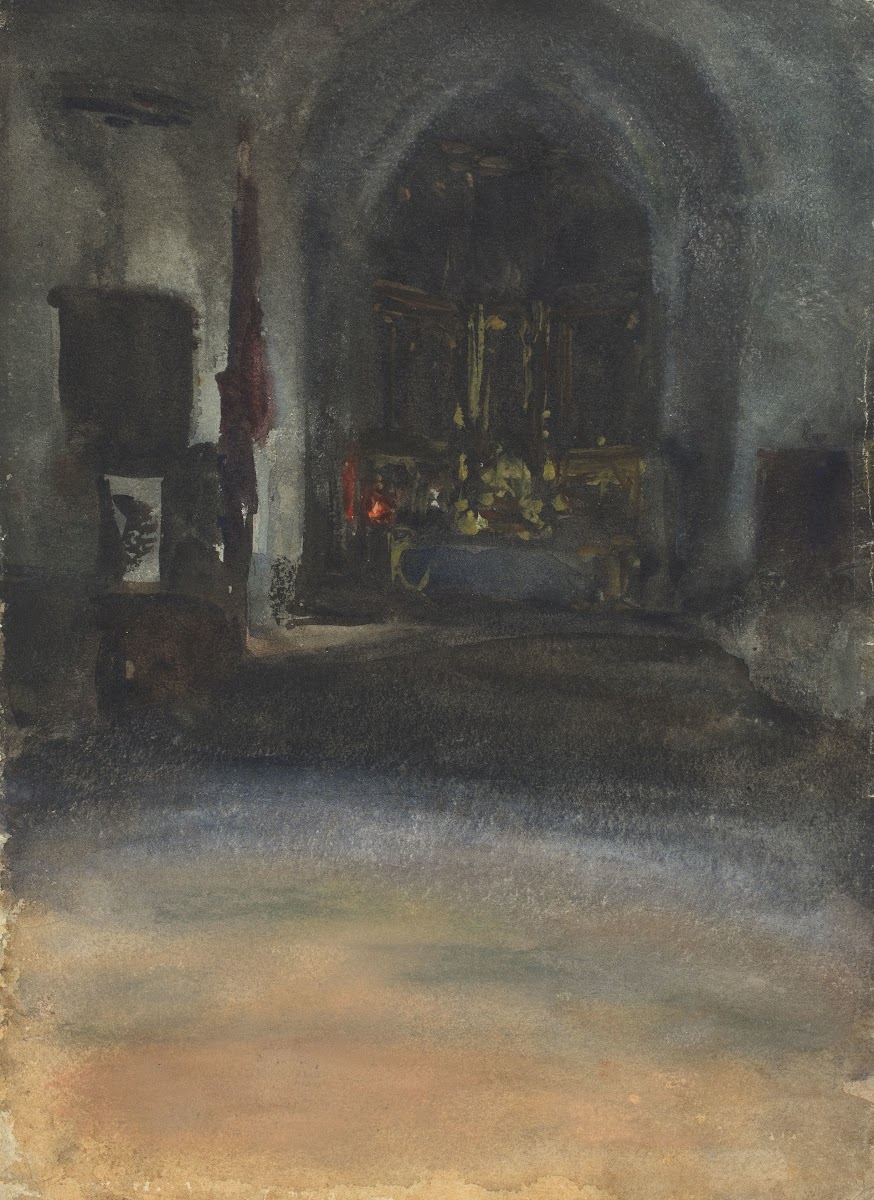 Spanish Church Interior c 1880