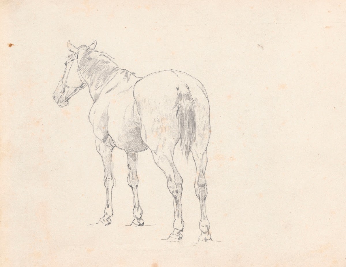 Horse study for the painting Return from the horse fair 2 1881