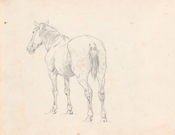 Horse study for the painting Return from the horse fair 2 1881