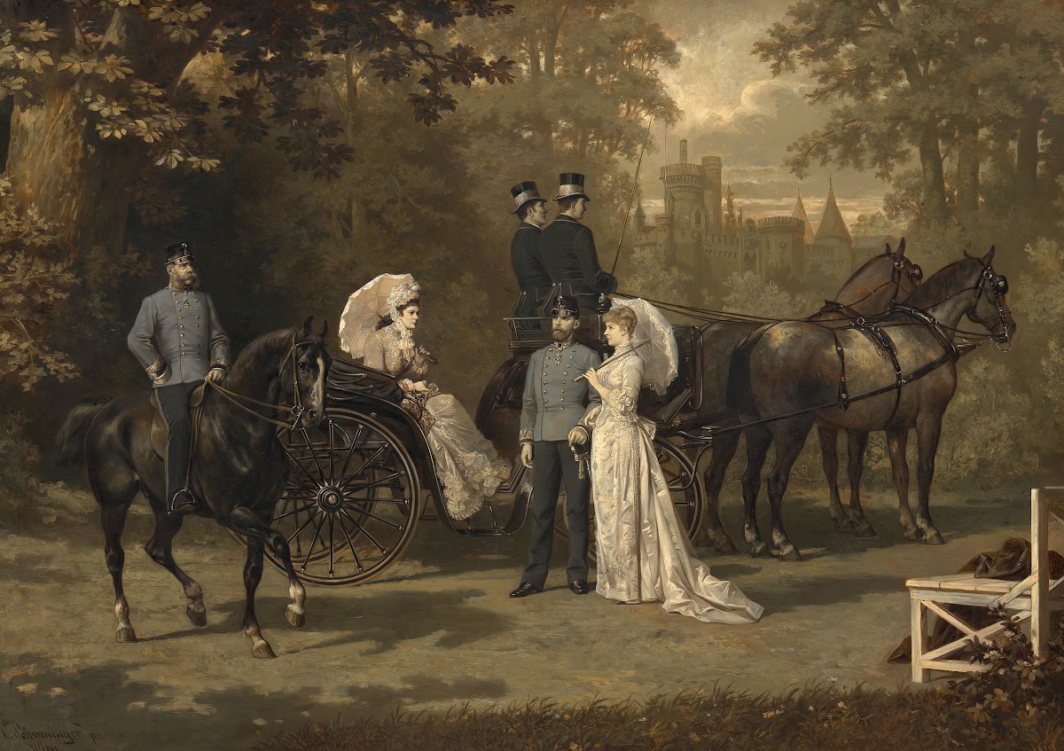Das Kaiser  und Kronprinzenpaar in Laxenburg 1881