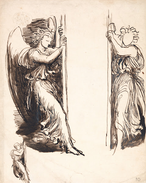 Studies for the Angels in The Court of Death