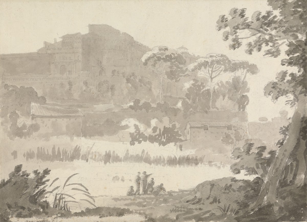 Vatican from the road to Ponte Mola 1783
