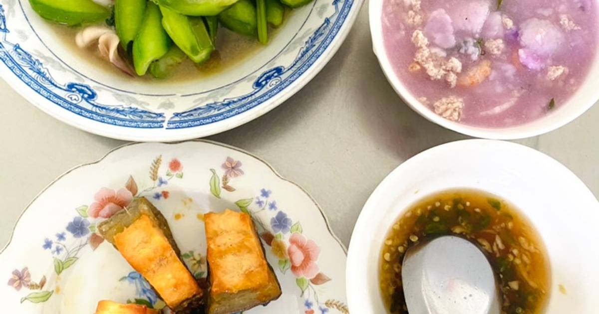 Bữa cơm gia đình 004 (2 người ăn- đơn giản, nhanh gọn