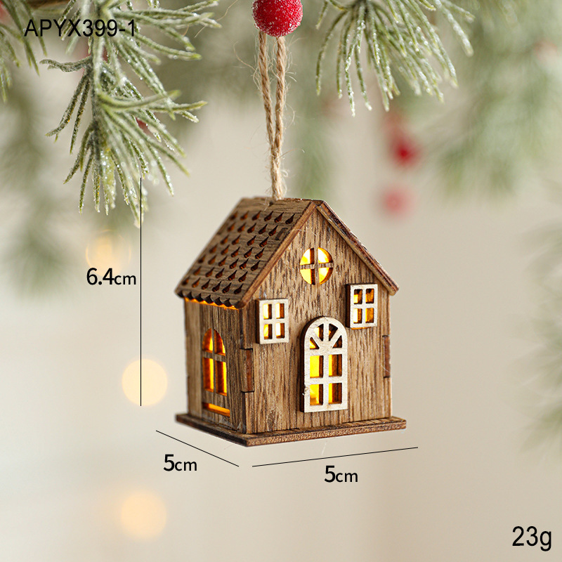 Decorative LED wooden hut for a Christmas atmosphere