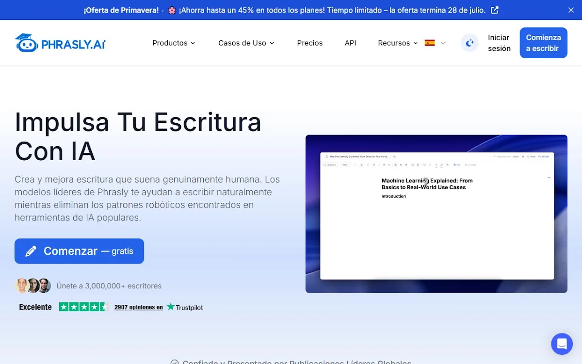 Captura de Phrasly