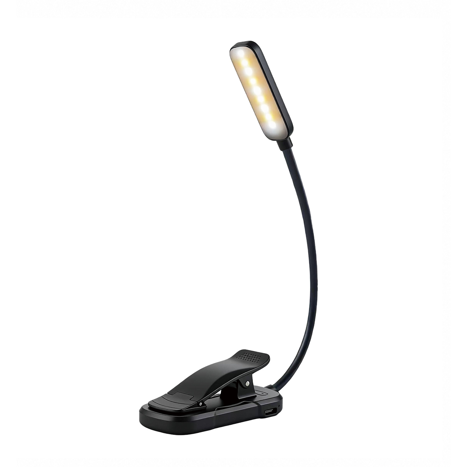 9-LED Klemmleuchte mit Augenschutz, wiederaufladbar