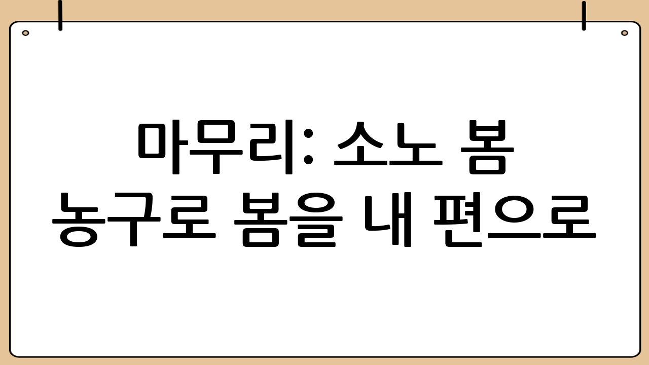 마무리: 소노 봄 농구로 봄을 내 편으로