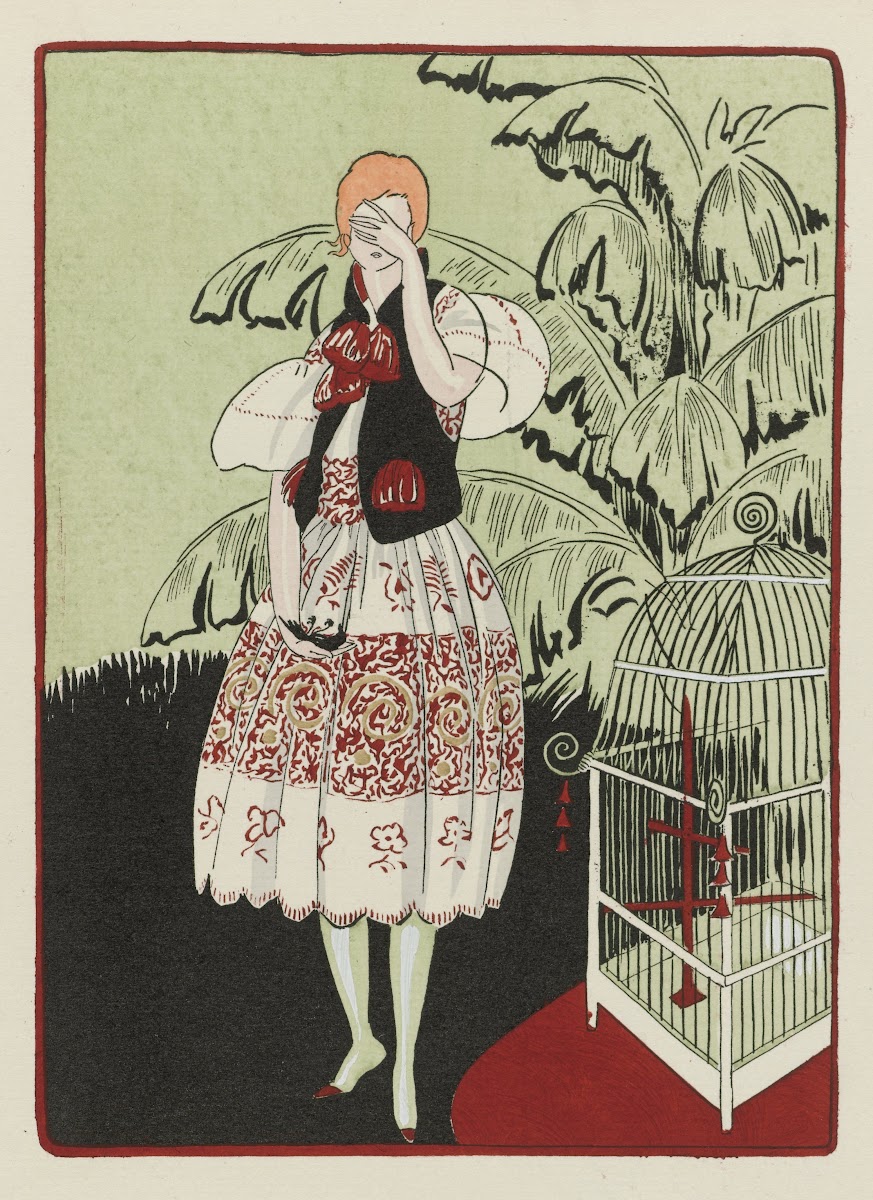 Loiseau mort  Robe Tchéco Slovaque 1920