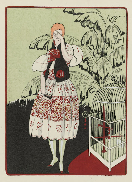 Loiseau mort  Robe Tchéco Slovaque 1920