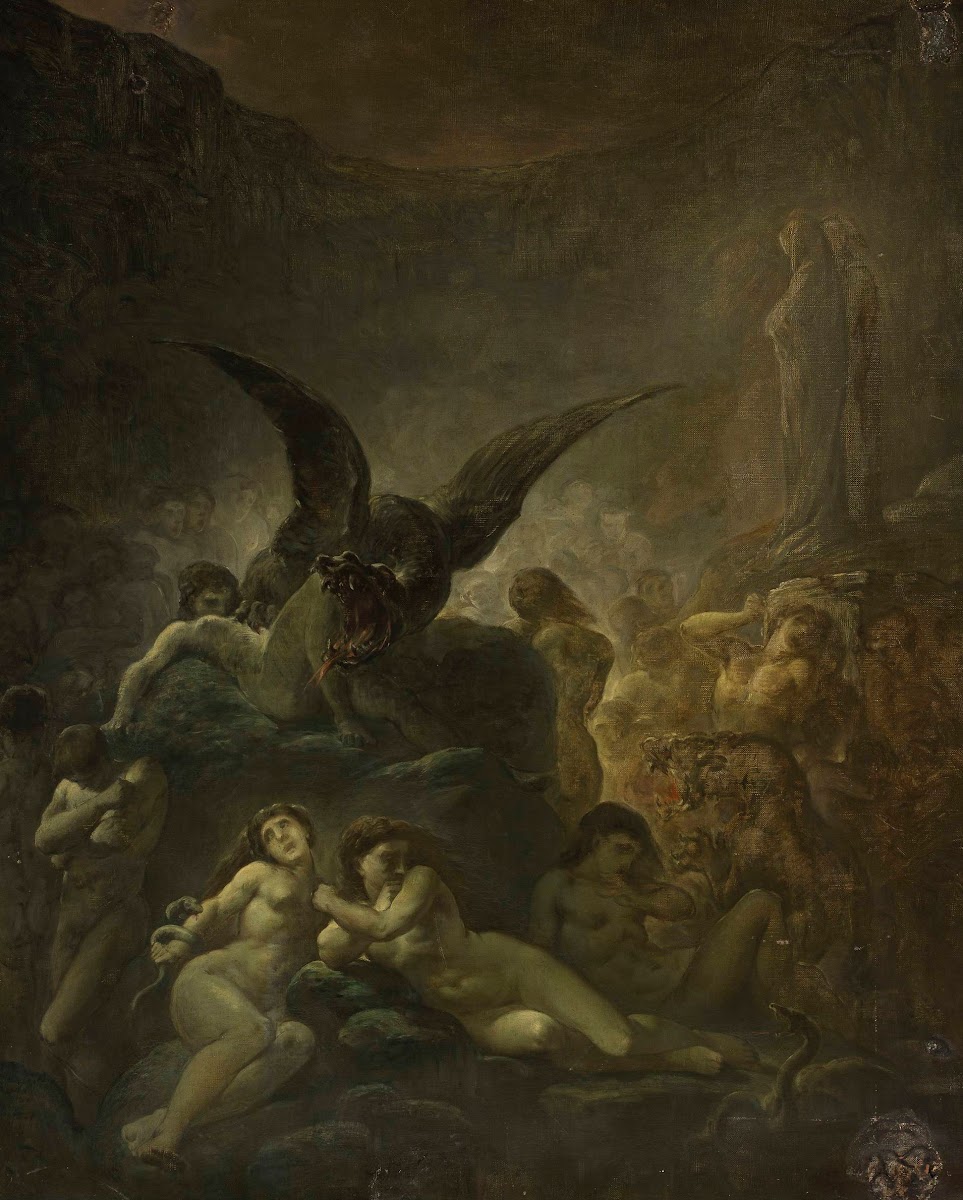 Allegorical scene  from Dantes Inferno