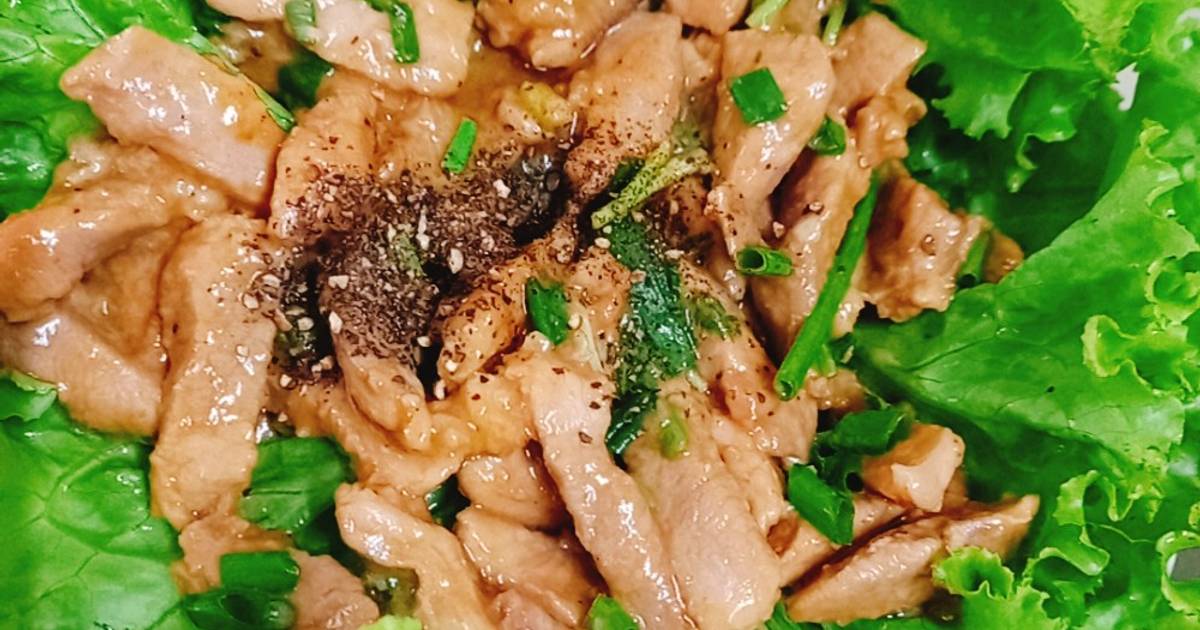 Thịt thăn sauce dầu hào