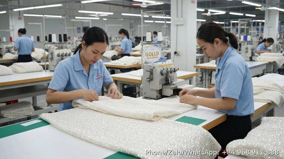 Wholesale Sequin Fabric - Gold Garment Vietnam