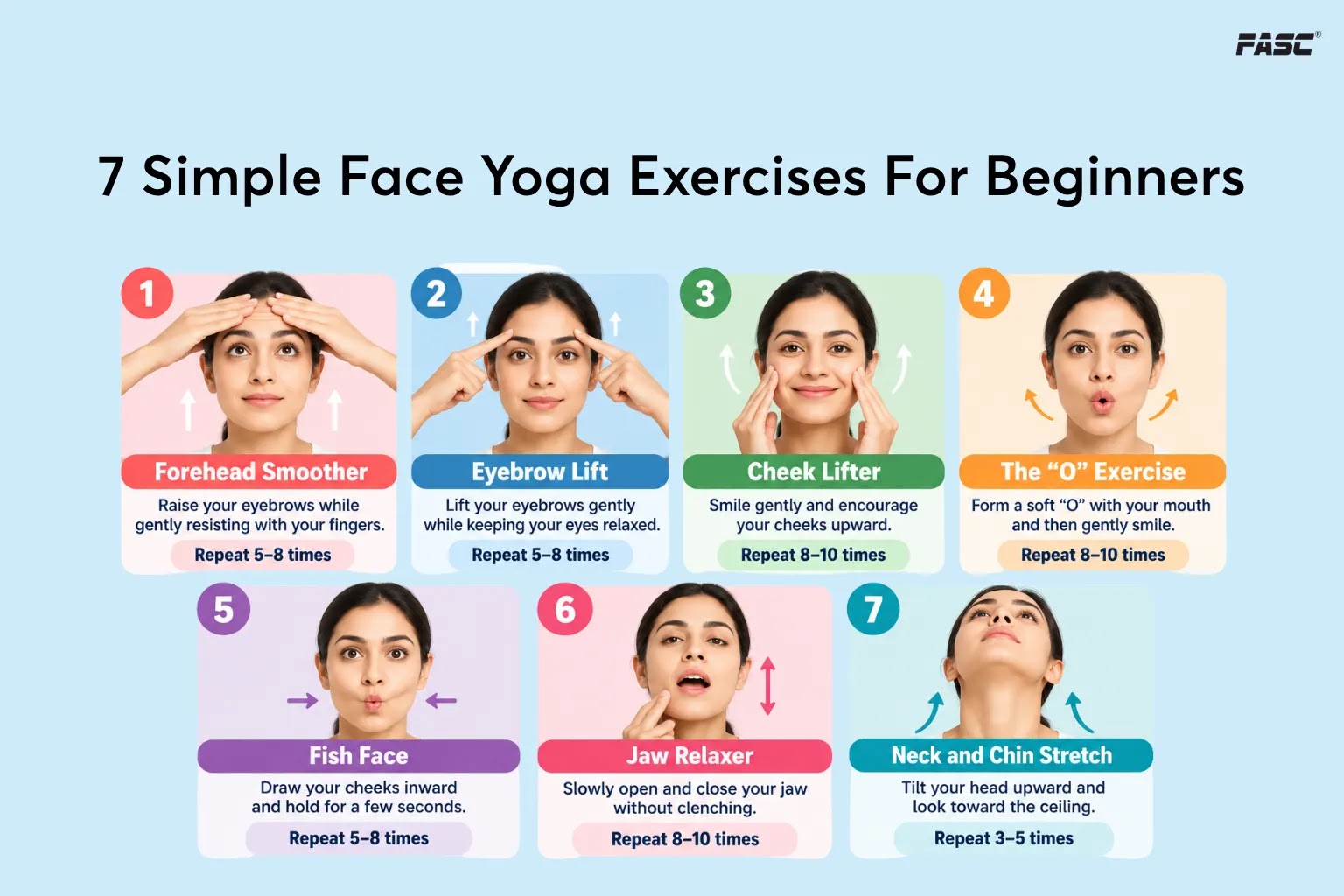 7 Simple Face Yoga Exercise for Beginners