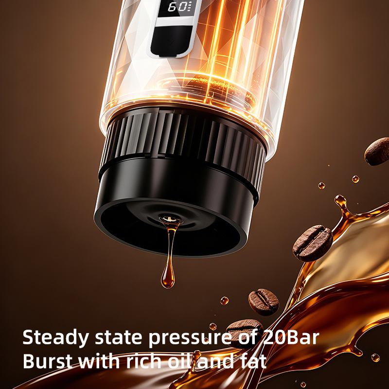 Portable capsule espresso machine with heating function