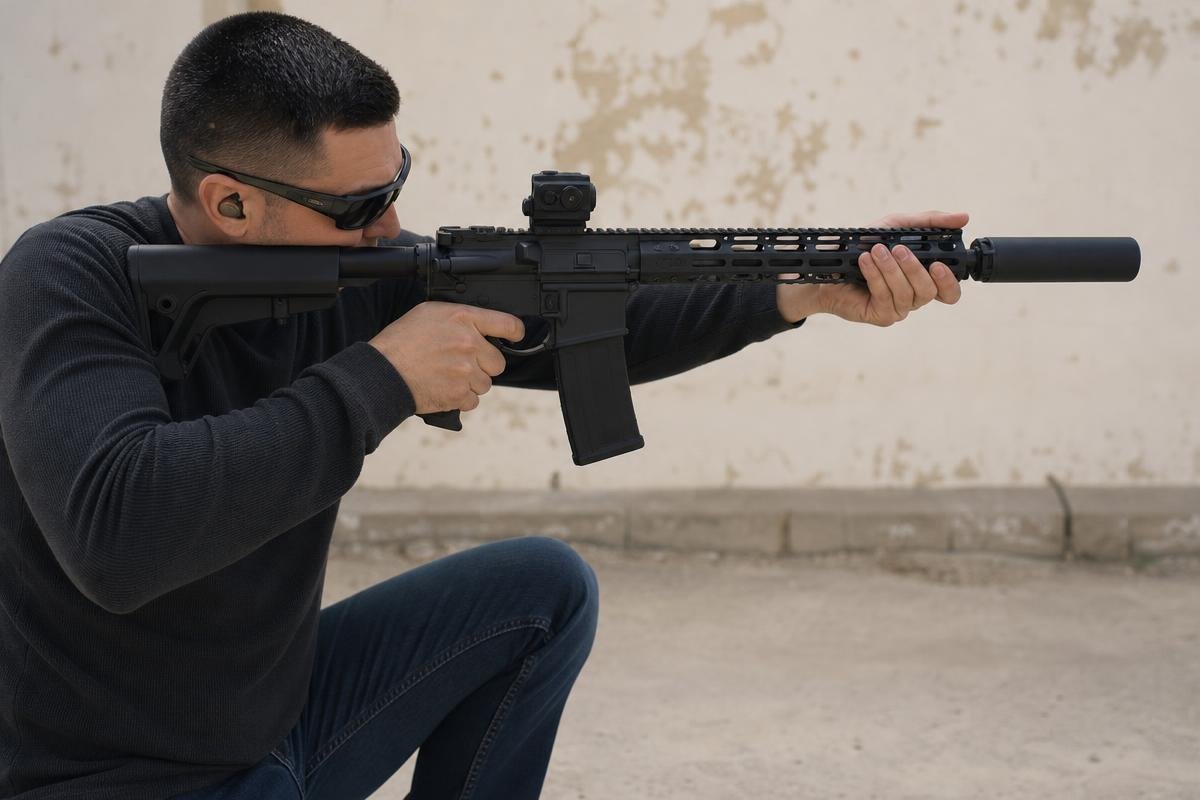 AR-15 grip angle and front hand support comparison