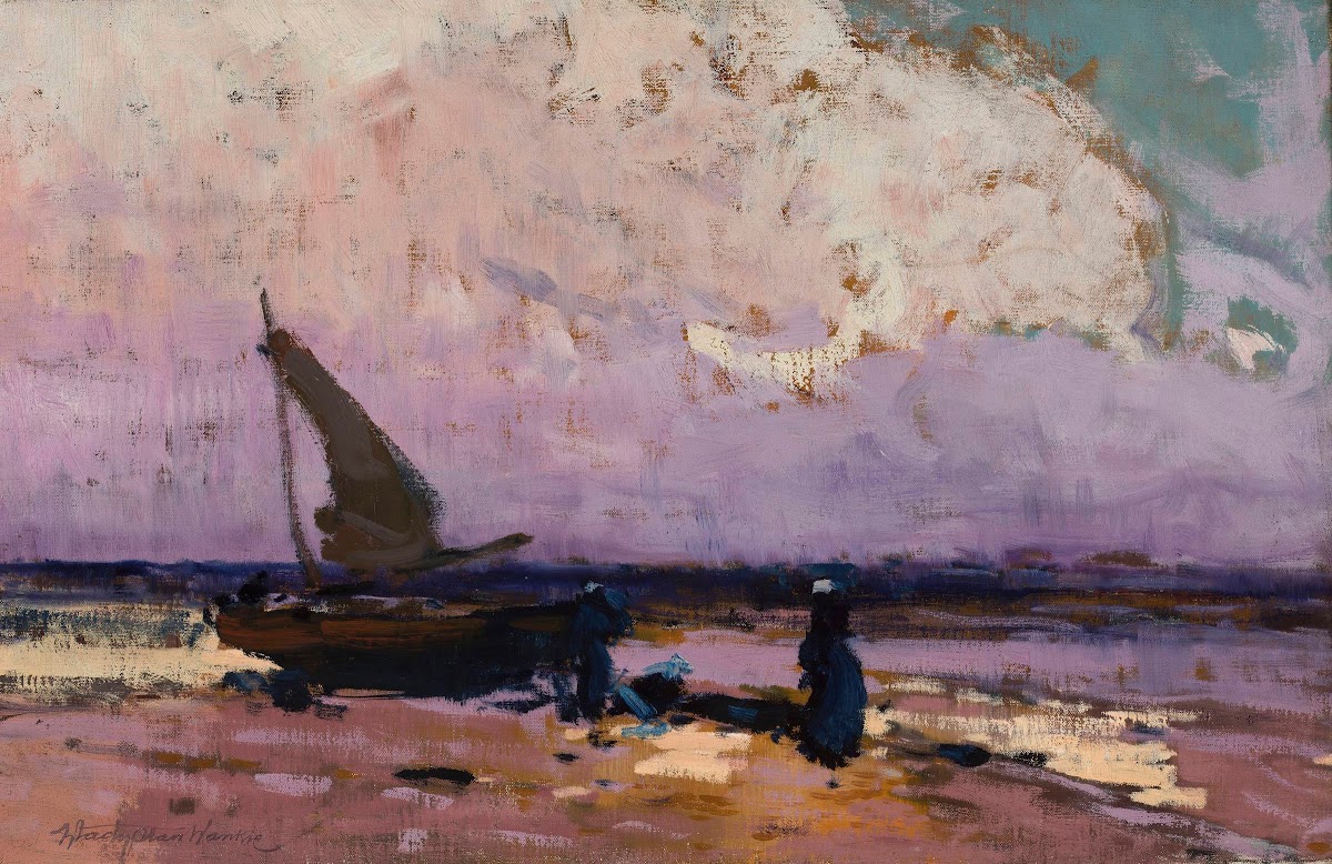 Sea and a sail boat from 1900 until 1925
