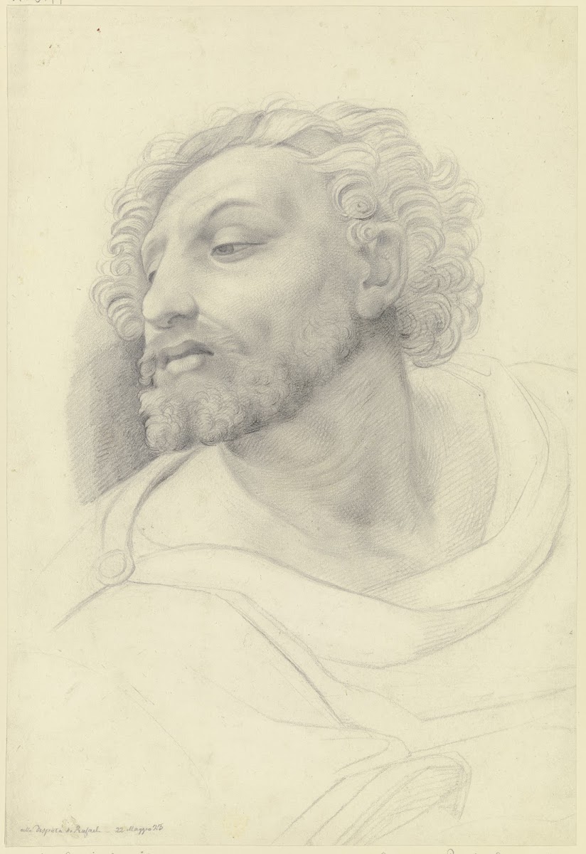 Männerkopf aus Raffaels Disputa 1823