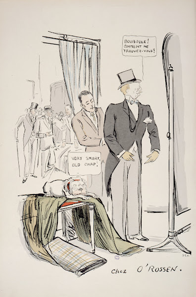 Boni de Castellane et le chien Bouboule chez le tailleur O Rossen 1927