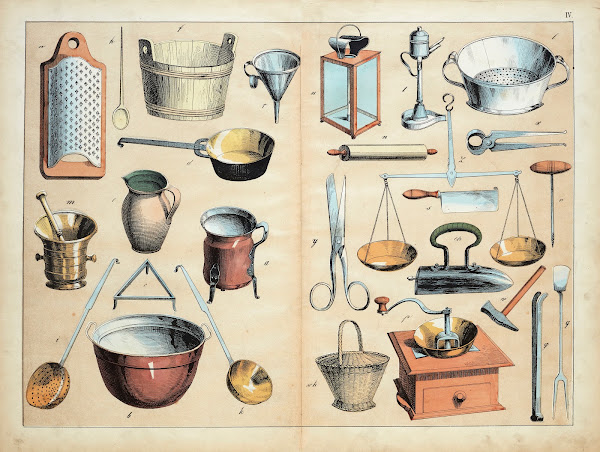 Kitchen utensils 1867