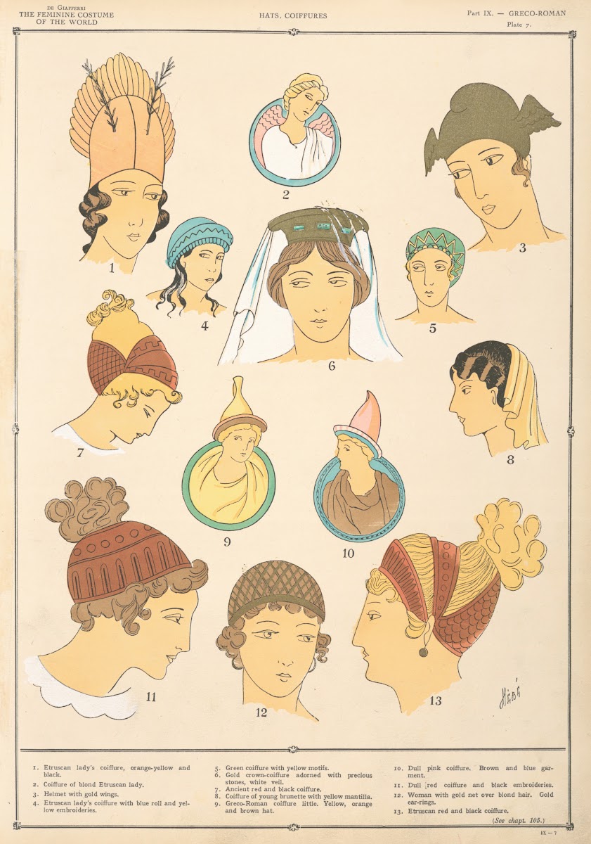 Greco Roman  Hats coiffures 1926 1927