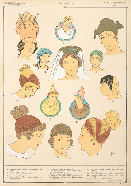 Greco Roman  Hats coiffures 1926 1927