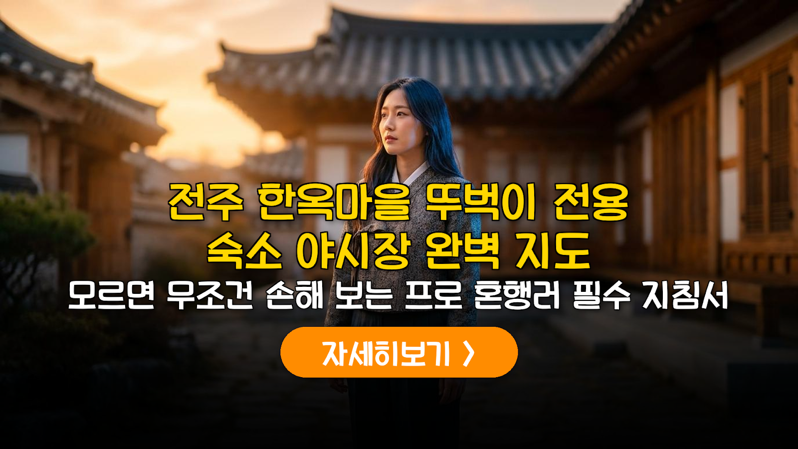 전주 한옥마을 혼자 여행 1인 숙소 및 야시장 예산 분석