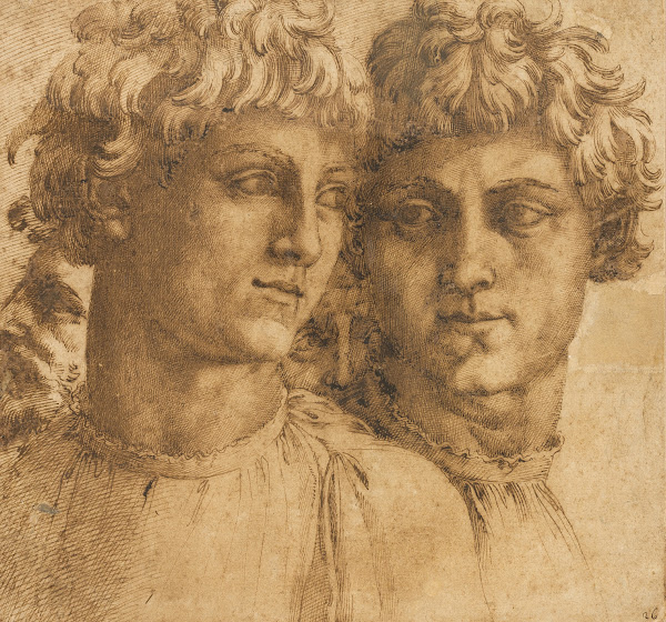 Two Studies of the Head of a Youth c 1550