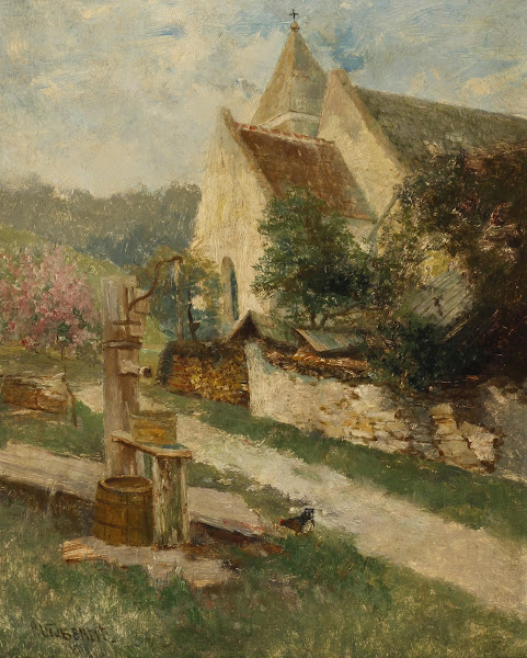 Ziehbrunnen vor der Kapelle
