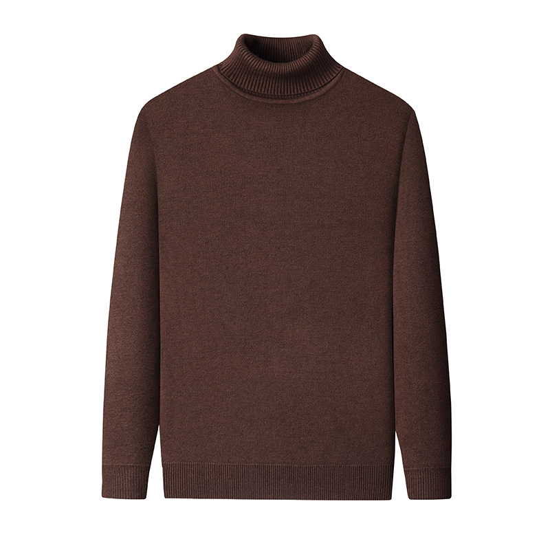 Herren-Strickpullover, gefüttert, Stehkragen
