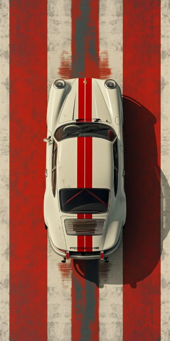Classic Porsche 911 Sportscar - 3D Render iPhone Wallpaper (559x1118)
