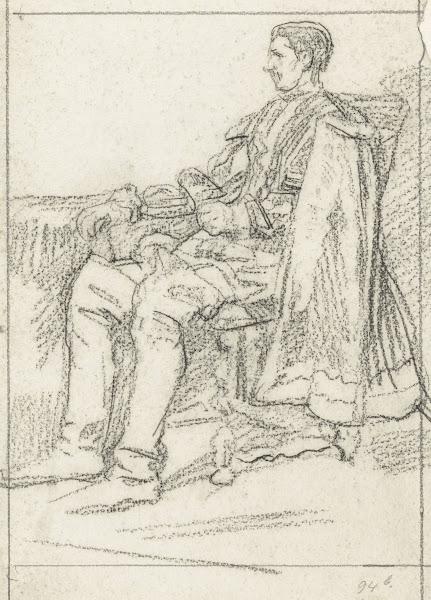 Man zittend in een stoel 1874   1925