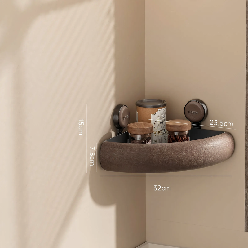 Wall shelf with suction cup for the kitchen, easy installation