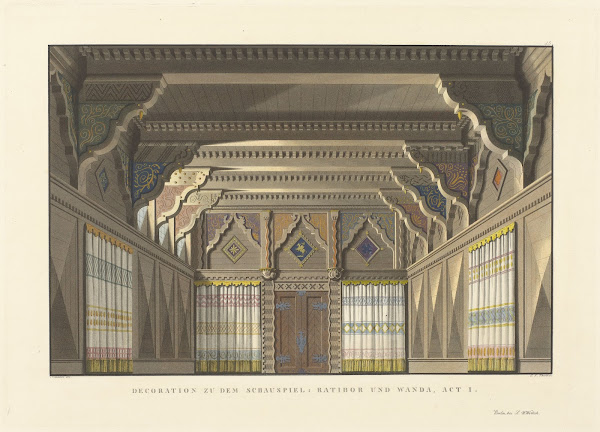 Set Design For The Play Ratibor And Wanda 1824