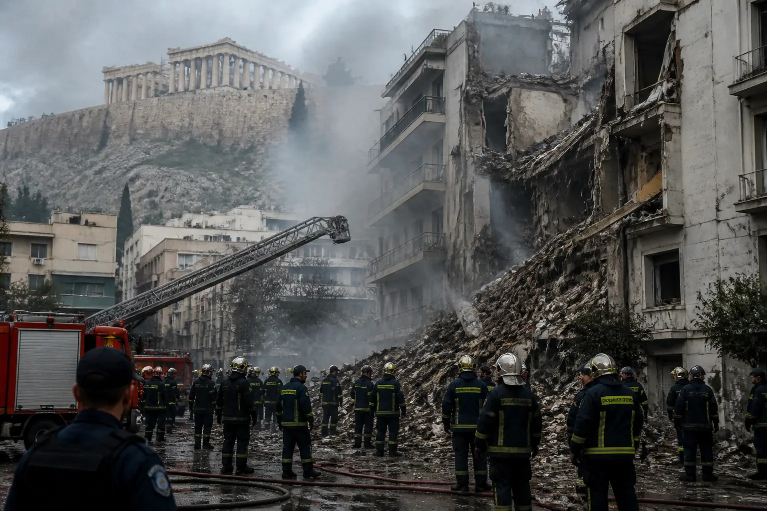 Editorial image for Six dead in Athens building explosion near Acropolis