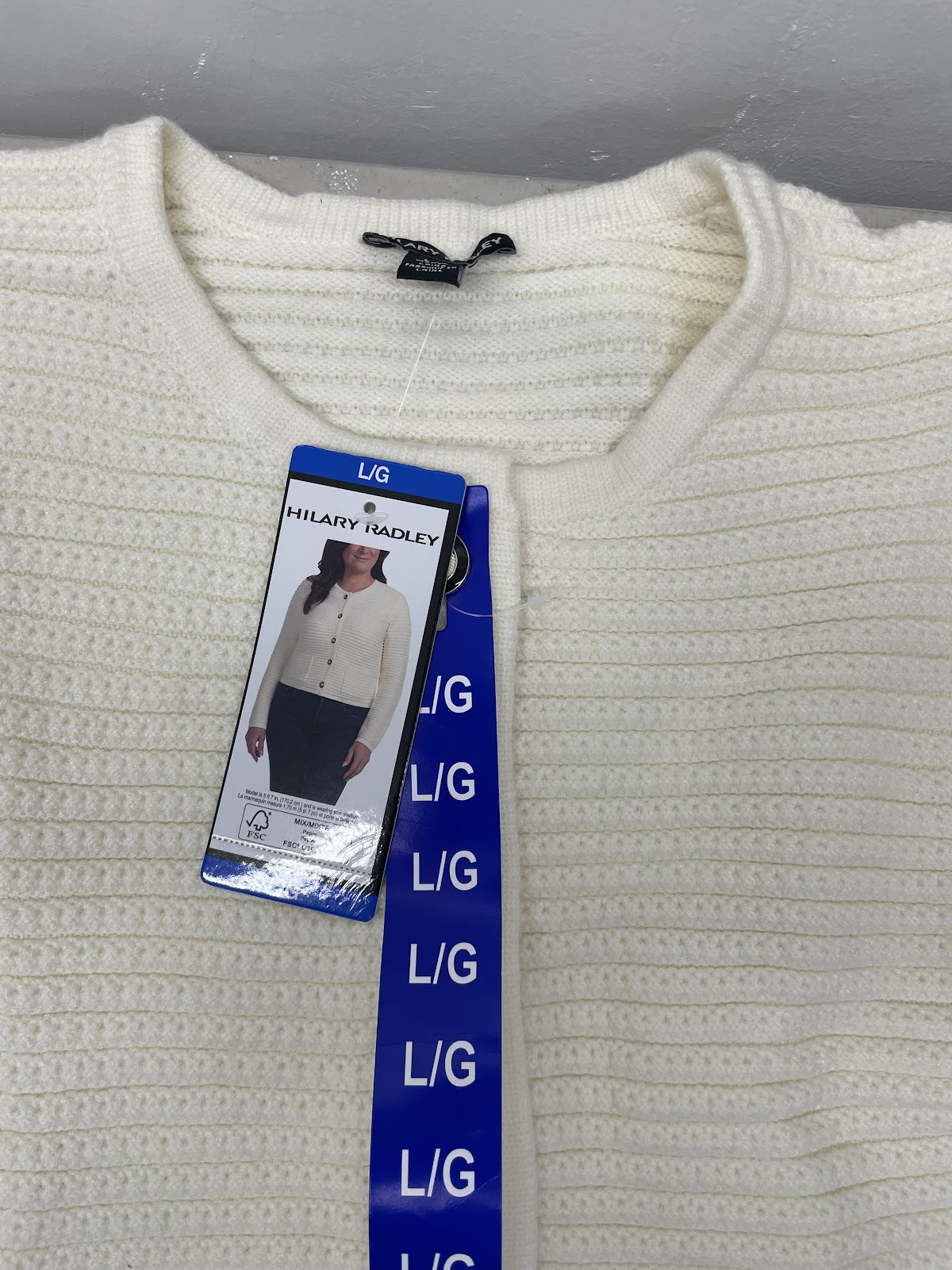 HR Cardigan Cream L #2226