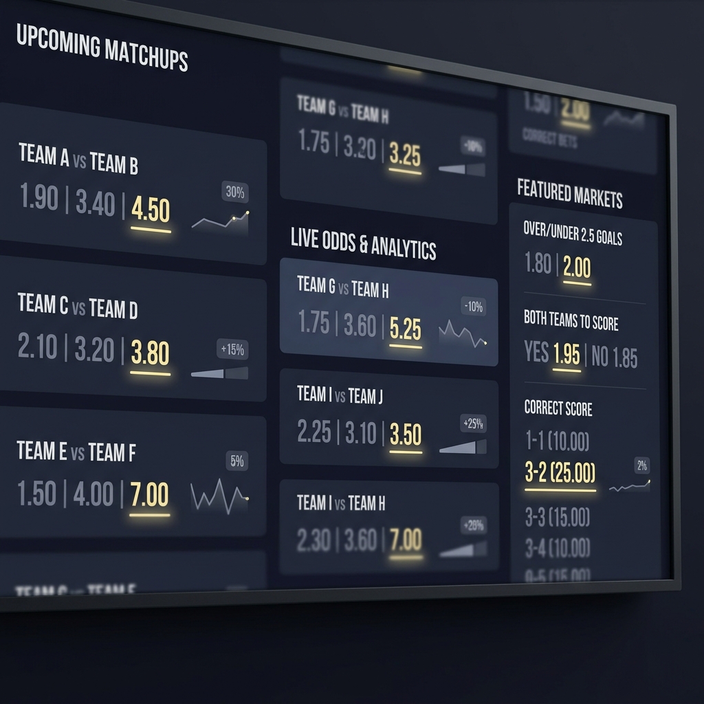 Close up minimalist odds board highlighting long odds and subtle analytics annotations on a dark Funded Plays style background with accent highlights darkhorseodds