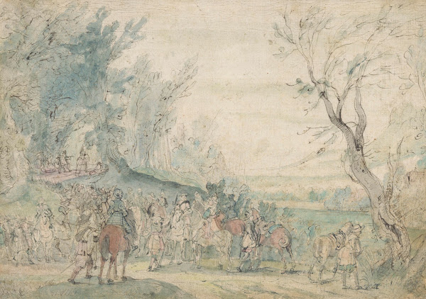 Gewapende ruiters bij een boszoom 1615   1635