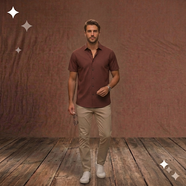 Camisa Terracota Oscura