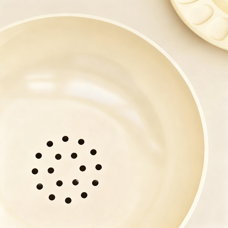 Plastic fruit bowl, solid color, modern