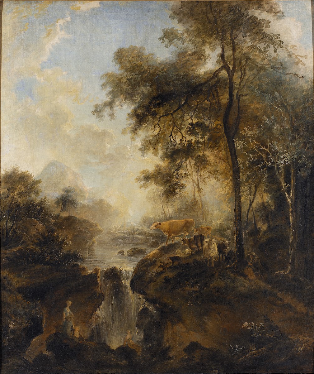 Landscape with a Waterfall and Cattle 1768