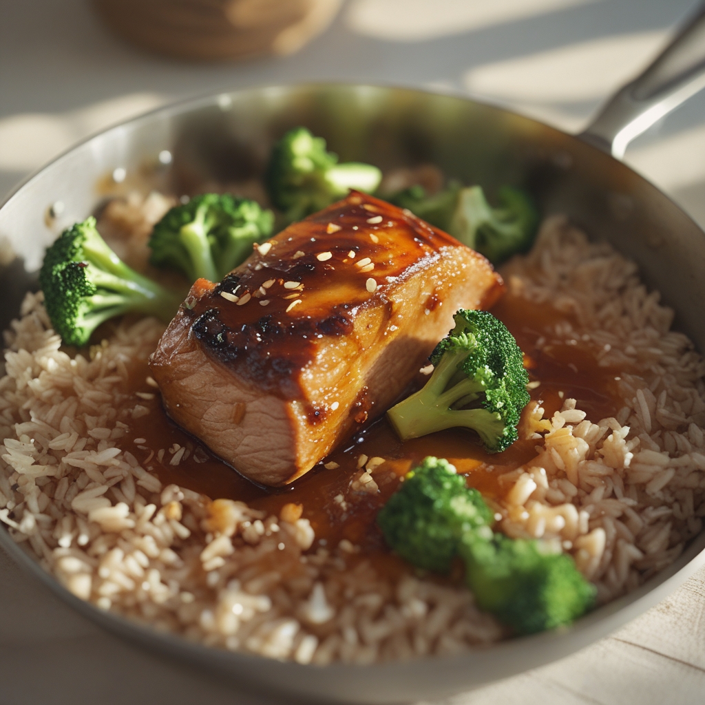 Szechuan-Spiced Pork Tenderloin Skillet with Broccoli & Brown Rice