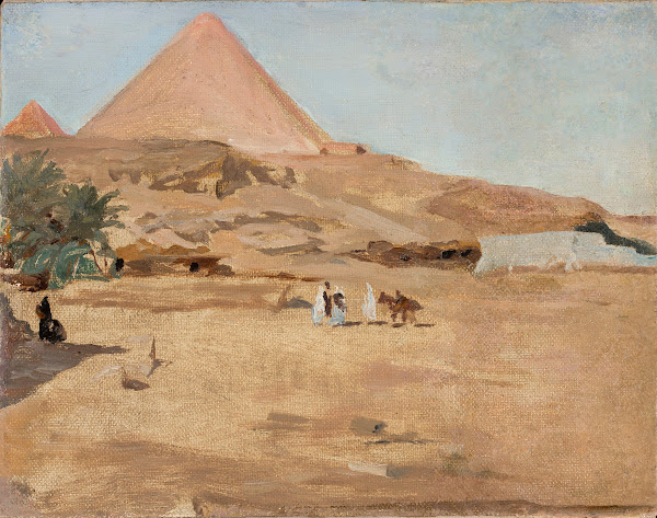 Desert and pyramid motif From the journey to Egypt 1903
