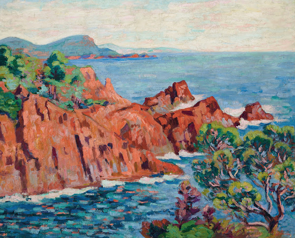 Les roches rouges à Agay circa 1912